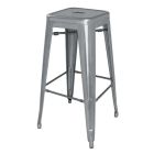 Bolero stalen bistro barkruk grijs (4 stuks)