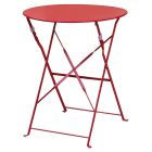 Bolero ronde stalen opklapbare tafel rood 59,5cm