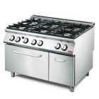 Gastro M 700 plus gasfornuis met 6 branders en gas oven GM70/120CFG