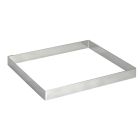 De Buyer vierkante vorm RVS 20x2cm