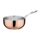 Vogue Triwall koperen inductie sauteuse conisch 20cm