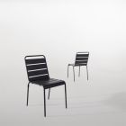 Bolero stalen stoelen grijs (4 stuks)