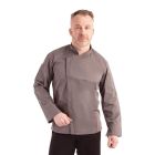 Chef Works Urban Hartford unisex koksbuis met rits lange mouw grijs L