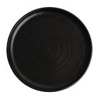 Olympia Canvas ronde borden met smalle rand zwart 26,5cm