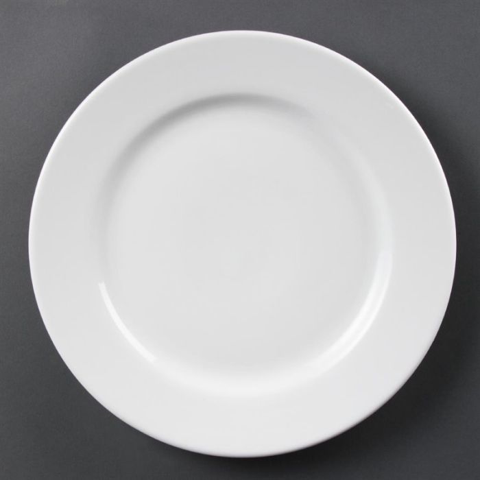 Olympia Whiteware borden met brede rand 31cm