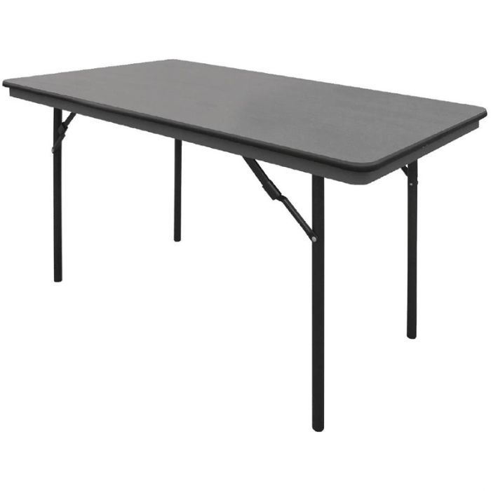 Bolero ABS rechthoekige klaptafel grijs 122cm