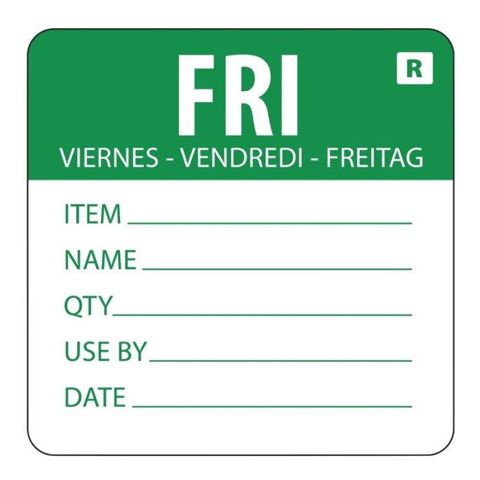 Vogue voedseletiketten kleurcode vrijdag
