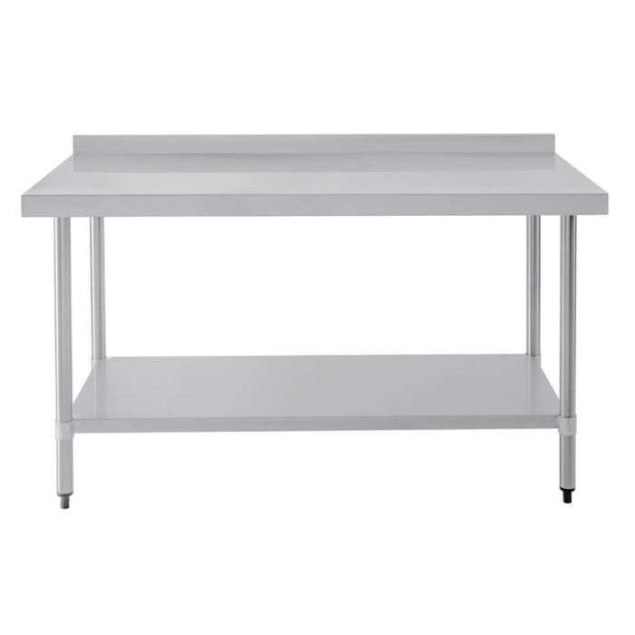 Vogue RVS werktafel met achteropstand 90x150x60cm