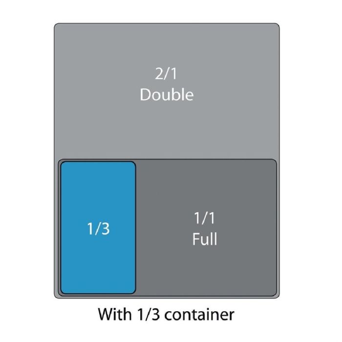 Vogue polypropyleen GN 1/3 bak met deksel 20cm