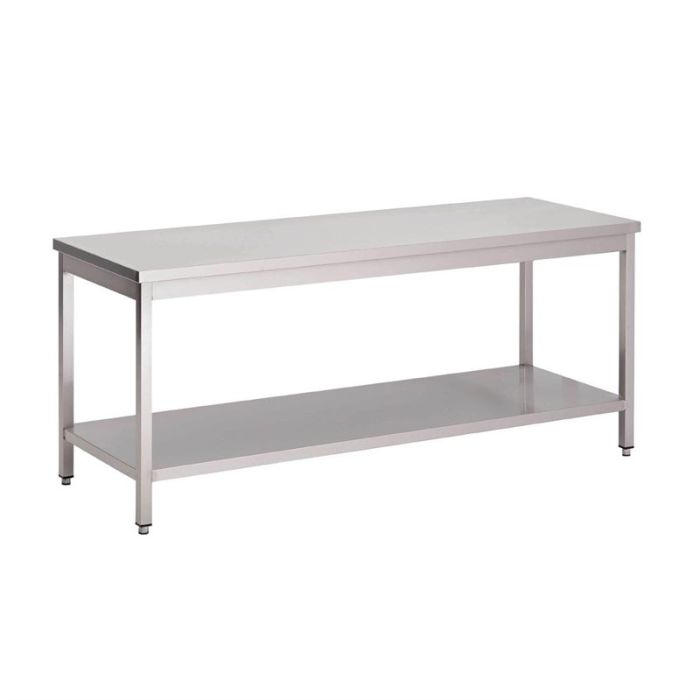 Gastro M RVS werktafel met onderblad 88x180x70cm