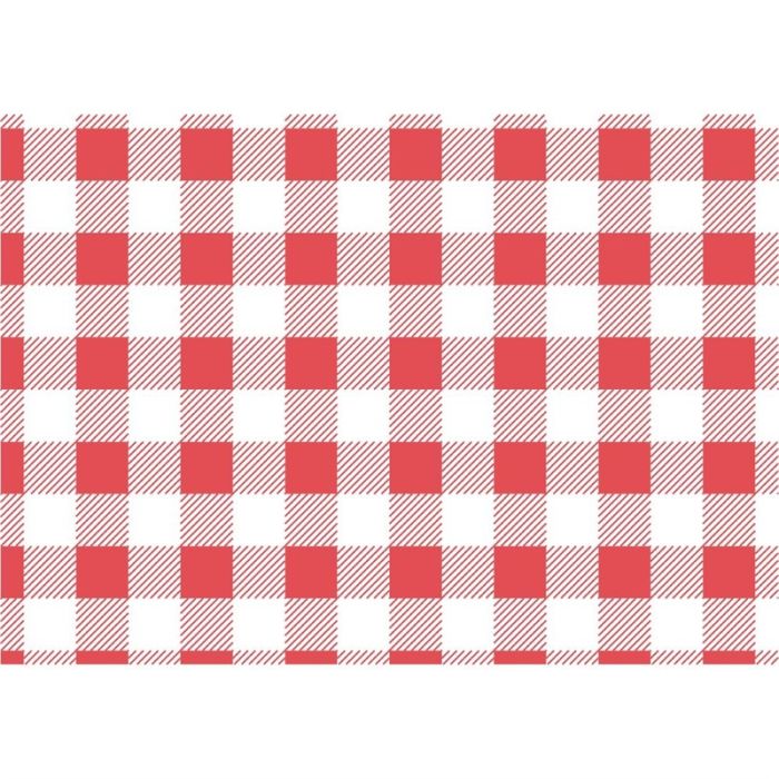 Rood Gingham vetvrij papier 31x38cm