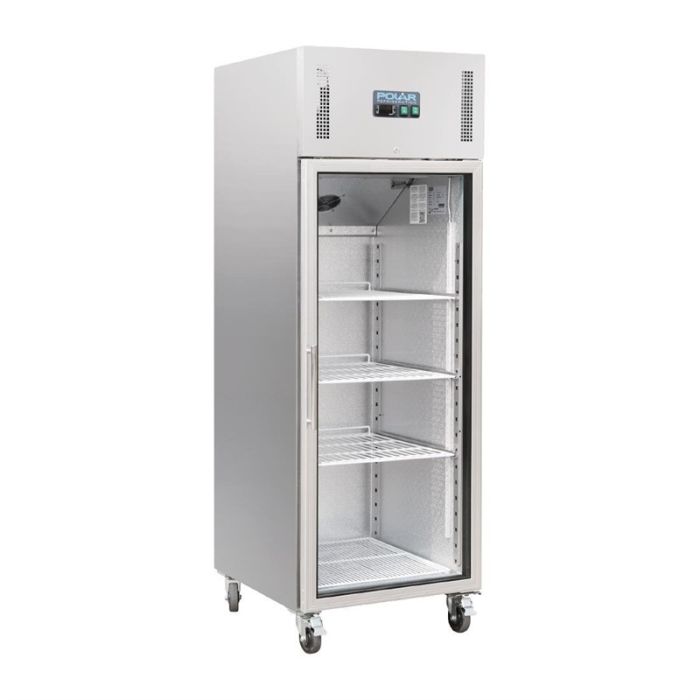 Polar G-serie Gastro 1-deurs koeling met glazen deur 600L