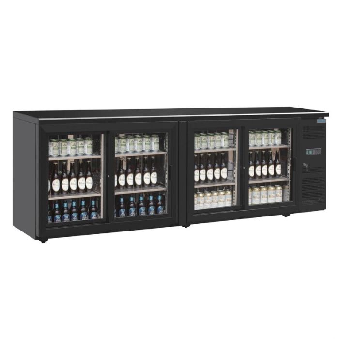 Polar U-serie bardisplay met 4 schuifdeuren