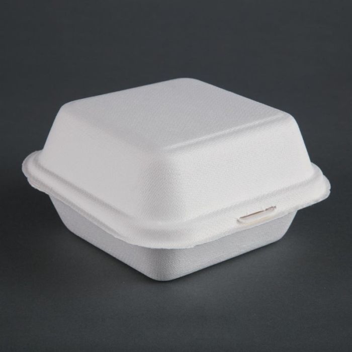 Fiesta Compostable composteerbare bagasse hamburgerbakjes 15,3cm