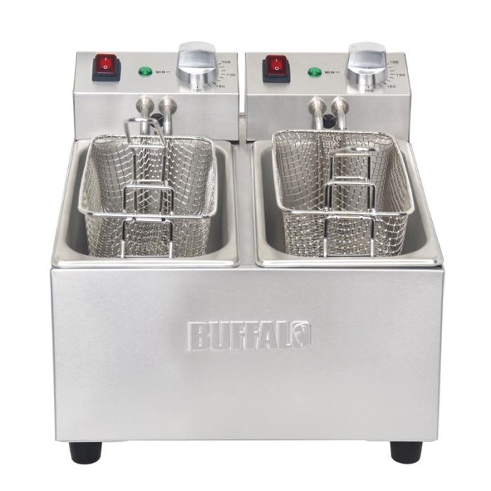 Buffalo dubbele friteuse 2x3L 2000W