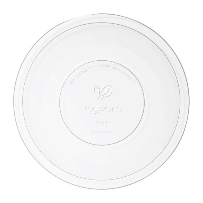 Vegware 185-serie composteerbare platte deksels (300 stuks)