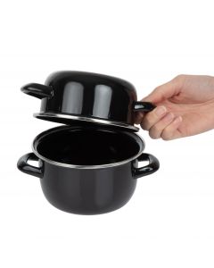 Olympia emaille mosselpan klein 14(Ø)cm