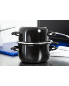 Olympia emaille mosselpan klein 14(Ø)cm