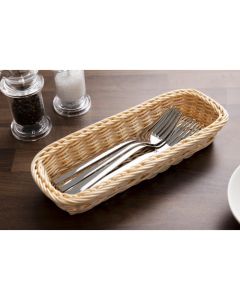 APS kunststof rieten bestekbeker rechthoekig