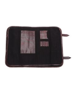 Boldric canvas messenfoedraal zwart voor 17 messen