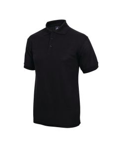 Unisex poloshirt zwart L