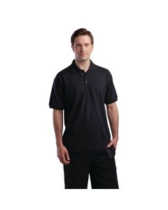 Unisex poloshirt zwart XL