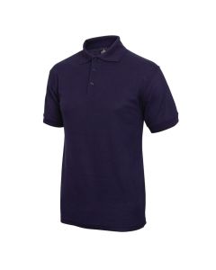 Unisex poloshirt donkerblauw L