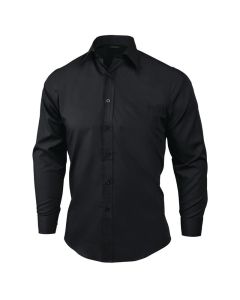 Uniform Works unisex overhemd lange mouw zwart M