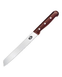 Victorinox gekarteld broodmes met houten heft 21,5cm