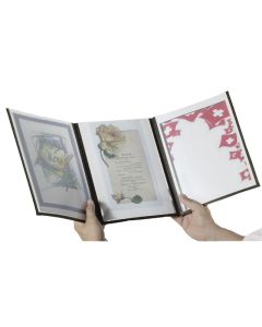 Securit Crystal menuhouder 3dubbel