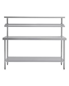 Vogue RVS werktafel met wandplanken groot