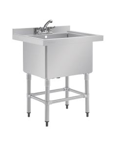 Vogue diepe RVS spoelbak 77x60cm