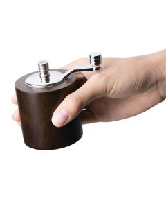 Olympia peper- en zoutmolen set donker hout 8,5cm