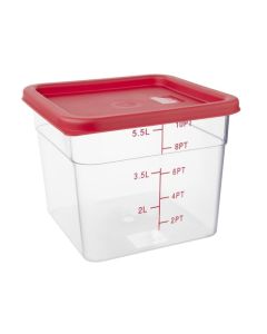 Hygiplas vierkant deksel rood medium