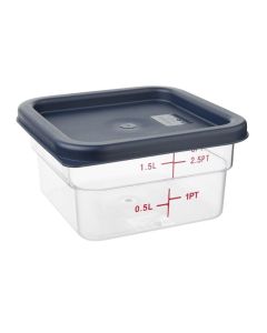 Hygiplas vierkant deksel blauw klein