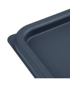Hygiplas vierkant deksel blauw klein