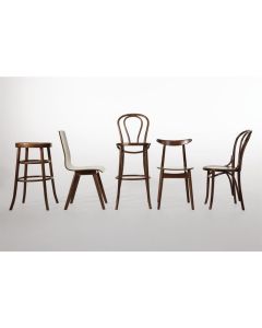 Fameg buighouten bistrostoelen walnootkleur (2 stuks)