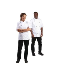 Whites Chicago unisex koksbuis korte mouw wit S