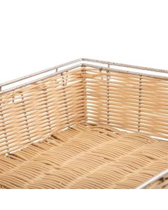 Olympia stapelbare polyrotan mand met frame GN 1/1