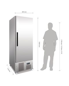 Polar G-serie 1-deurs slimline RVS vriezer 440L