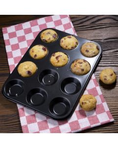 Vogue koolstofstalen anti-kleef bakvorm 12 mini-muffins