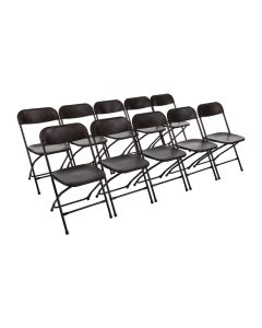 Bolero opklapbare stoelen zwart (10 stuks)