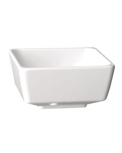 APS Float vierkante melamine kom wit 9x9cm