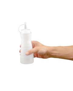 Vogue knijpfles met dop 34cl transparant