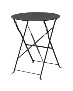 Bolero ronde stalen opklapbare tafel zwart 59,5cm