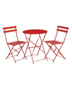 Bolero ronde stalen opklapbare tafel rood 59,5cm