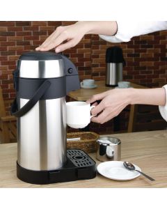 Olympia RVS thermoskan met pomp 3L