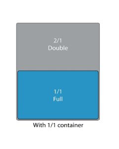 Vogue geperforeerde RVS GN 1/1 bak 200mm