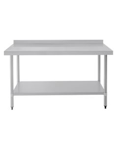 Vogue RVS werktafel met achteropstand 90x150x60cm