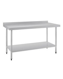 Vogue RVS werktafel met achteropstand 90x150x60cm